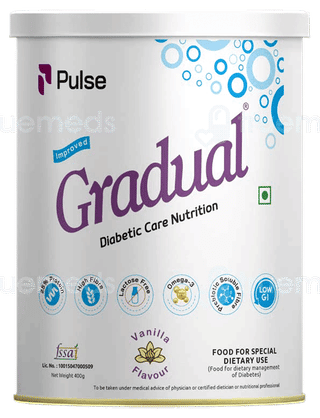 Gradual Improved Diabetic Care Vanilla Flavour Jar 400Gm