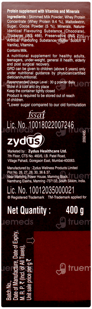 Grd Chocolate Flavour Powder 400gm