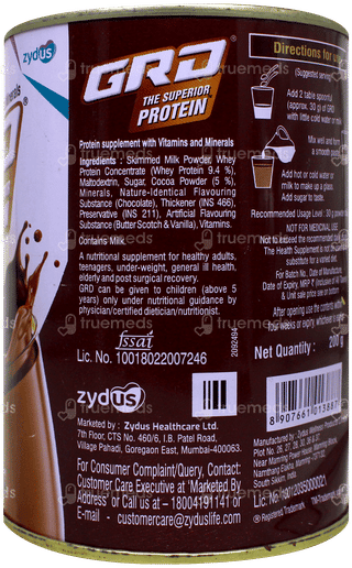 Grd The Superior Protein Chocolate Flavour Powder Jar 200Gm
