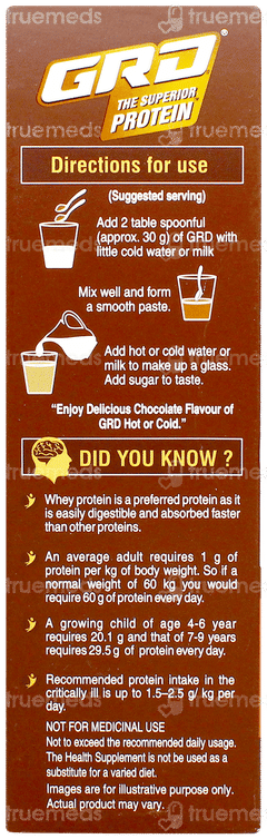 Grd The Superior Protein Chocolate Flavour Refill Powder 400gm