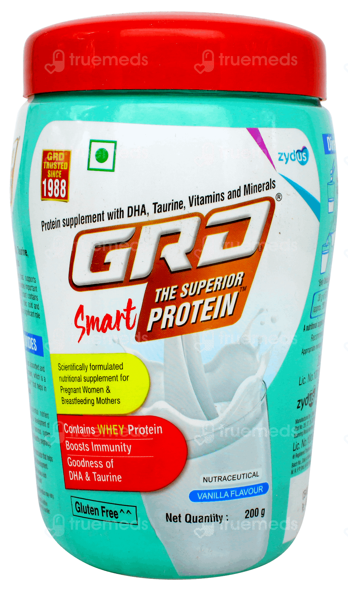 Grd Smart Vanilla Powder 200 Gm - Uses, Side Effects, Dosage, Price ...