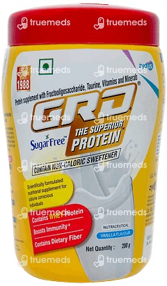 Grd The Superior Protein Vanilla Flavour Sugar Free Powder 200gm Grd The Superior Protein Vanilla Flavour Sugar Free Powder 200gm