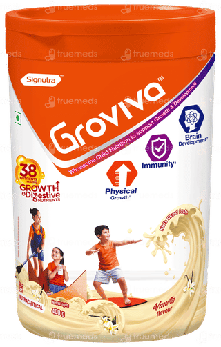 Groviva For Ages 2+ Vanilla Flavour Powder Jar 400gm