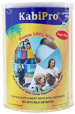 Kabipro 100% Whey Protein Vanilla Sugar Free 400Gm Kabipro 100% Whey Protein Vanilla Sugar Free 400Gm