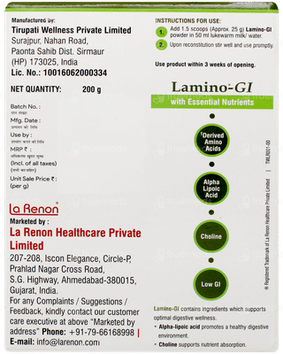 Lamino Gi Cherry Flavour No Added Sugar Powder 200gm