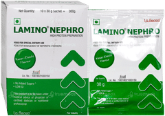 Lamino Nephro Kesar Elaichi Flavour 30Gm Pack Of 10 Sachets Lamino Nephro Kesar Elaichi Flavour 30Gm Pack Of 10 Sachets