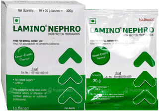 Lamino Nephro Kesar Elaichi Flavour 30Gm Pack Of 10 Sachets
