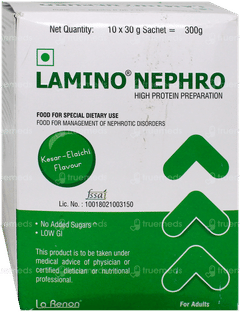 Lamino Nephro Kesar Elaichi Flavour 30Gm Pack Of 10 Sachets