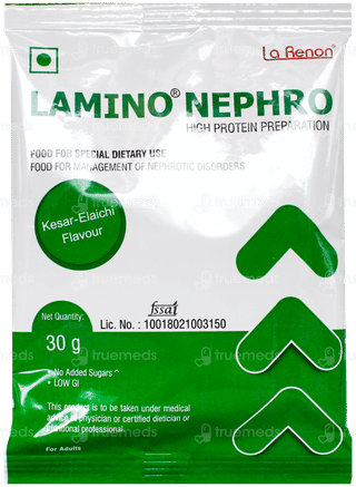 Lamino Nephro Kesar Elaichi Flavour 30Gm Pack Of 10 Sachets