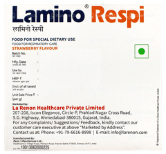 Lamino Respi Strawberry Flavour No Added Sugar Powder 200gm