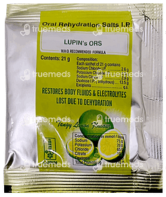 LUPINS ORS LEMON FLAVOUR POWDER 21GM