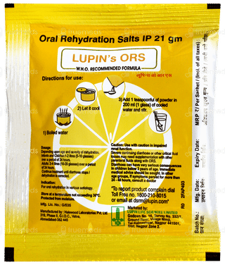 Lupins Ors Orange Flavour Sachet 21gm