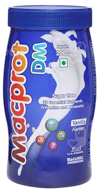 Macprot Dm Vanilla Flavour Sugar Free Powder 200Gm