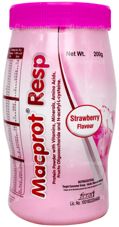 Macprot Resp Strawberry Flavour Powder 200gm
