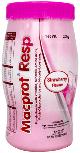 Macprot Resp Strawberry Flavour Powder 200gm