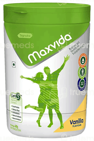 Maxvida Vanilla Flavour Powder Jar 400Gm