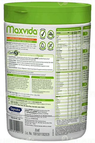 Maxvida Vanilla Flavour Powder Jar 400Gm