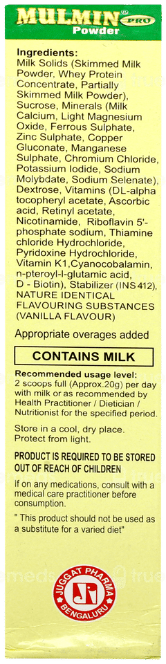 Mulmin Pro Vanilla Flavoured Powder 200gm