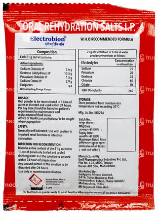 Electrobion Orange Flavour Powder 21Gm
