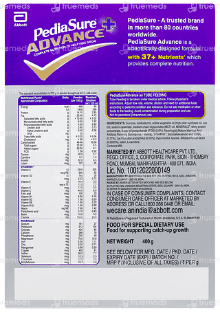 Pediasure Advance + Vanilla Flavour Powder 400gm