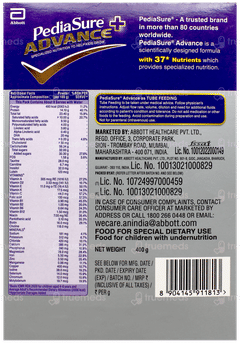 Pediasure Advance + Vanilla Flavour Refill Powder 400Gm