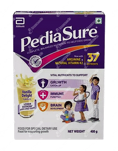 PEDIASURE VANILLA FLAVOUR REFILL POWDER 400GM