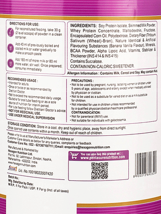 Pentasure Hp Banana Vanilla Flavour Powder 400Gm