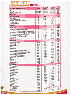 Pentasure Renal Vanilla Flavour Sucrose Free Powder 400Gm