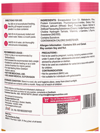Pentasure Renal Vanilla Flavour Sucrose Free Powder 400Gm