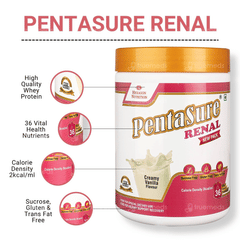 Pentasure Renal Vanilla Flavour Sucrose Free Powder Jar 400Gm