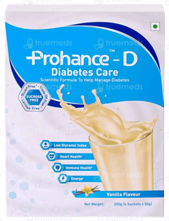Prohance D Diabetes Care Vanilla Flavour Sugar Free Powder 200Gm