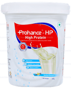 Prohance Hp Vanilla Flavour Sucrose Free Powder 400gm Prohance Hp Vanilla Flavour Sucrose Free Powder 400gm