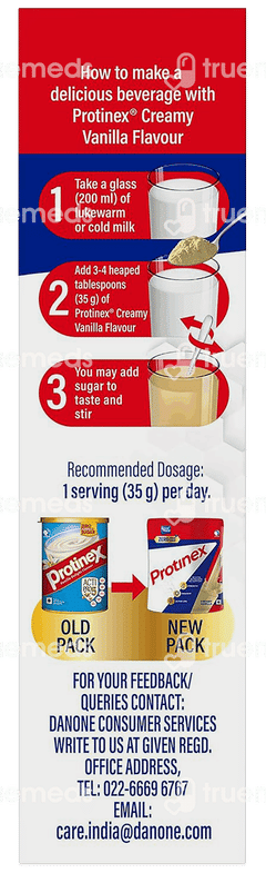 Protinex Creamy Vanilla Flavour Zero Added Sugar Refill Powder 250gm Protinex Creamy Vanilla Flavour Zero Added Sugar Refill Powder 250gm