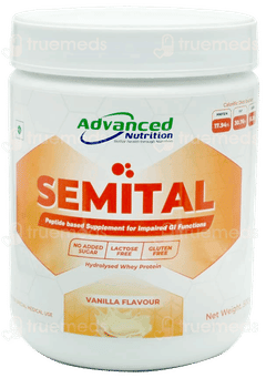 Semital Advanced Nutrition Vanilla Flavour No Added Sugar Powder Jar 500Gm