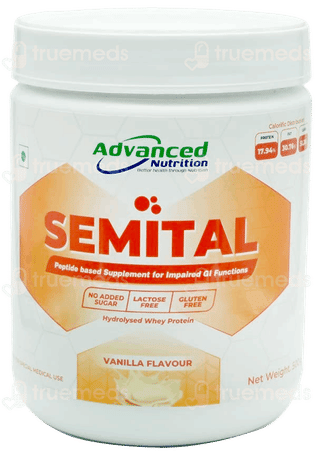 Semital Advanced Nutrition Vanilla Flavour No Added Sugar Powder Jar 500Gm