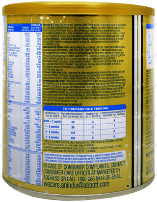 Similac Plus 1 Upto 6 Months Infant Formula With Added Fos And Lutein Powder Tin 400Gm