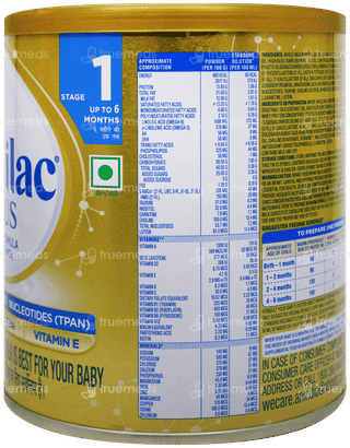 Similac Plus 1 Upto 6 Months Infant Formula With Added Fos And Lutein Powder Tin 400Gm