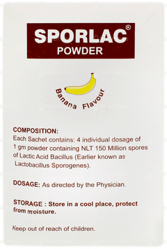 Sporlac Banana Flavour 1gm Pack Of 4 Powder