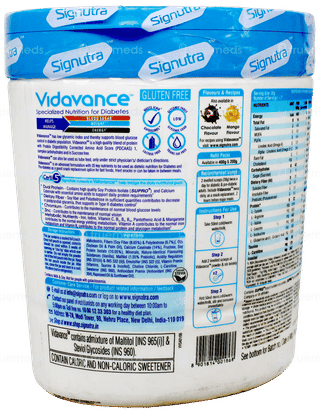 Vidavance Vanilla Flavour Sucrose Free Powder Jar 200Gm