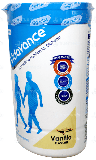 Vidavance Vanilla Flavour Sucrose Free Powder Jar 400Gm