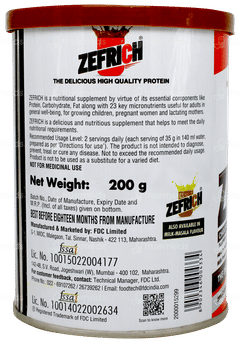 Zefrich Chocolate Flavour Powder 200gm