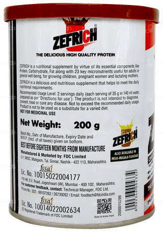 Zefrich Chocolate Flavour Powder 200gm