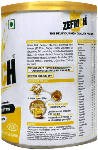 Zefrich Milk Masala Flavour Powder Tin 200Gm