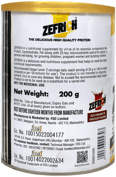 Zefrich Milk Masala Flavour Powder Tin 200Gm