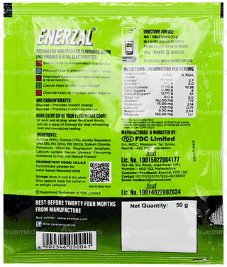 Enerzal Lime Flavour Powder 50gm