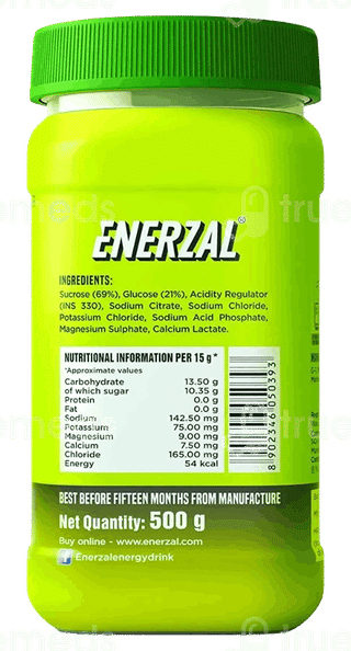Enerzal Lime Flavour Powder Jar 500Gm