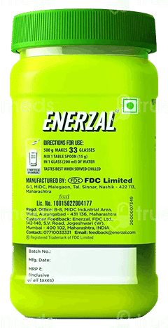 Enerzal Lime Flavour Powder Jar 500Gm