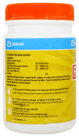 Fabolite Orange Flavour Sugar Free Powder 100gm