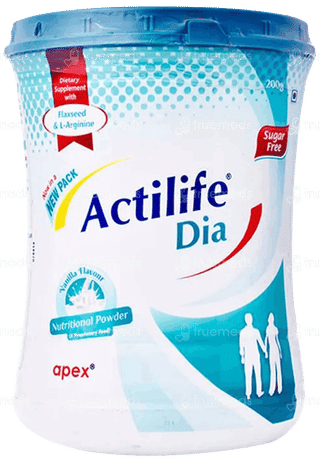 Actilife Dia Vanilla Flavour Sugar Free Powder 200Gm