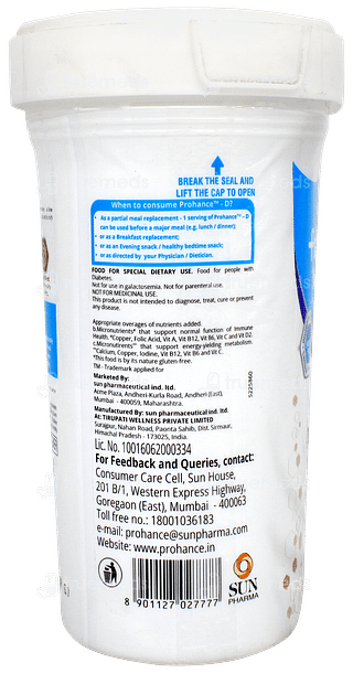 Prohance D Diabetes Care Chocolate Flavour Sugar Free Powder 400gm